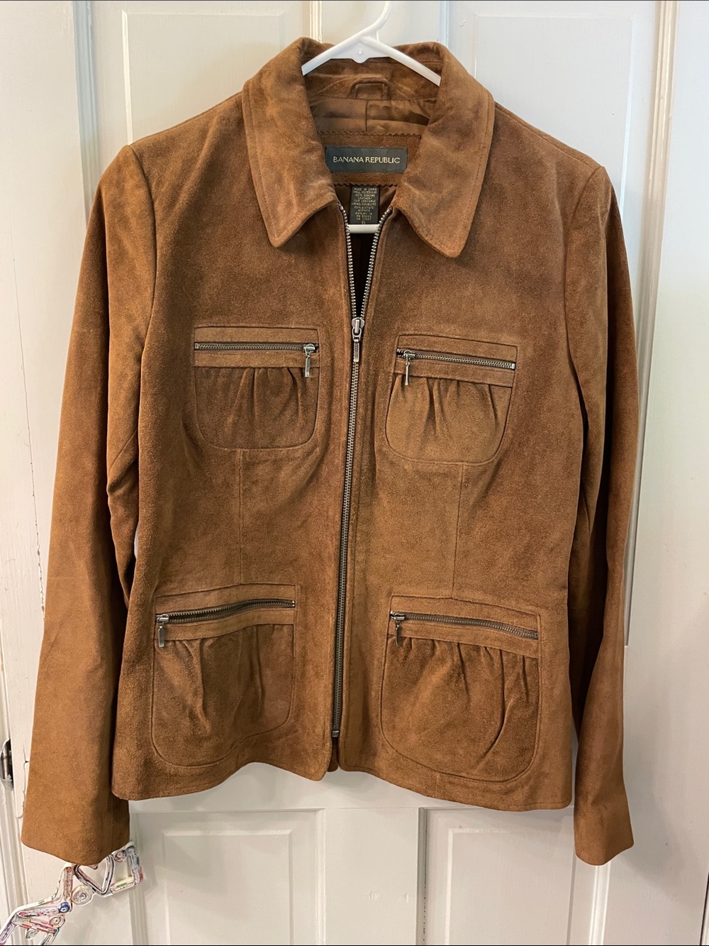 Banana Republic Brown Suede Zip-Front Women's Jacket